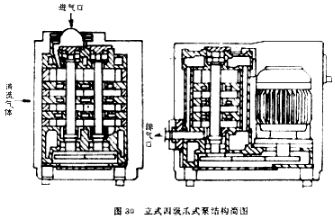 立式構造爪式真空泵結構示意圖
